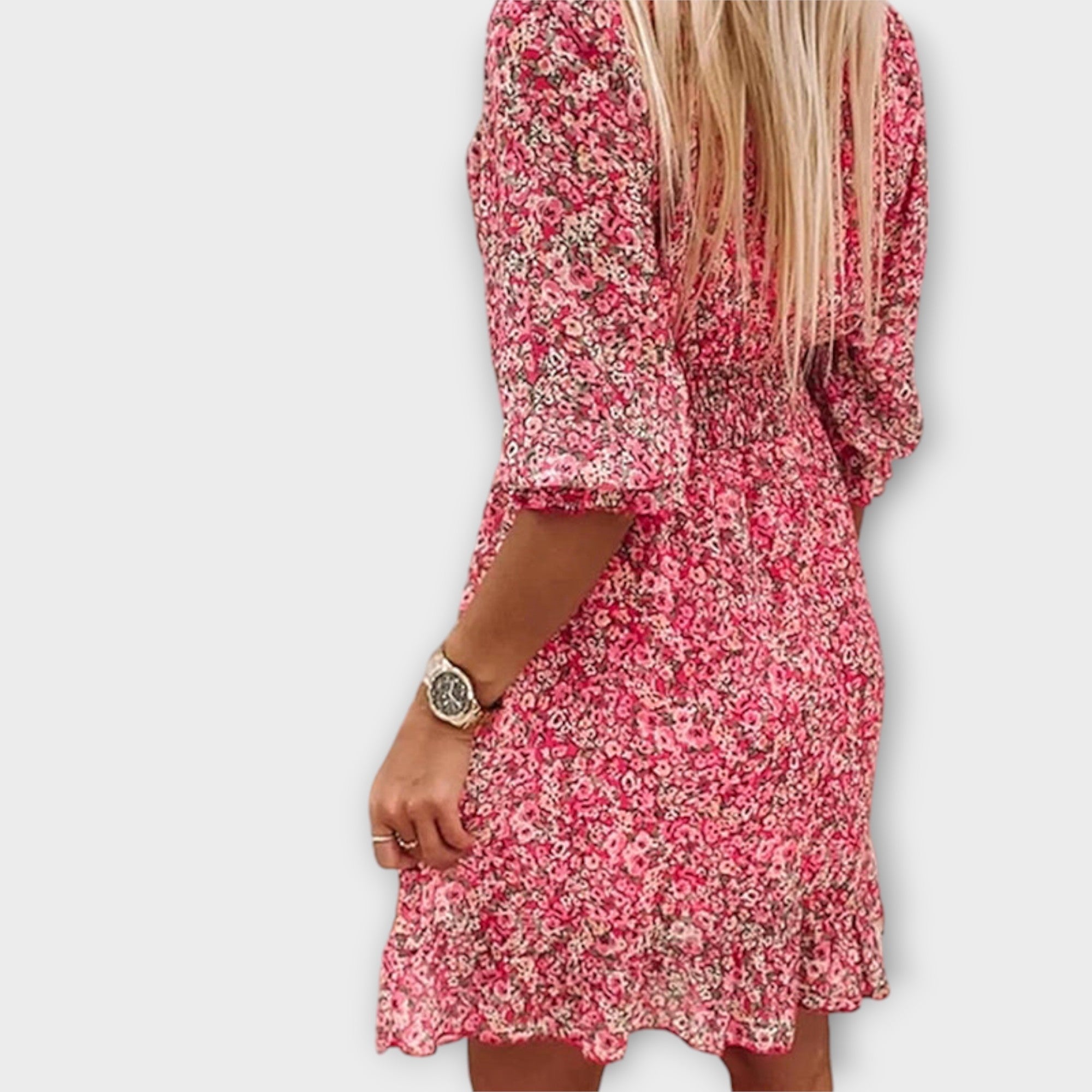 Marianna | Floral Dress with Puff Sleeves