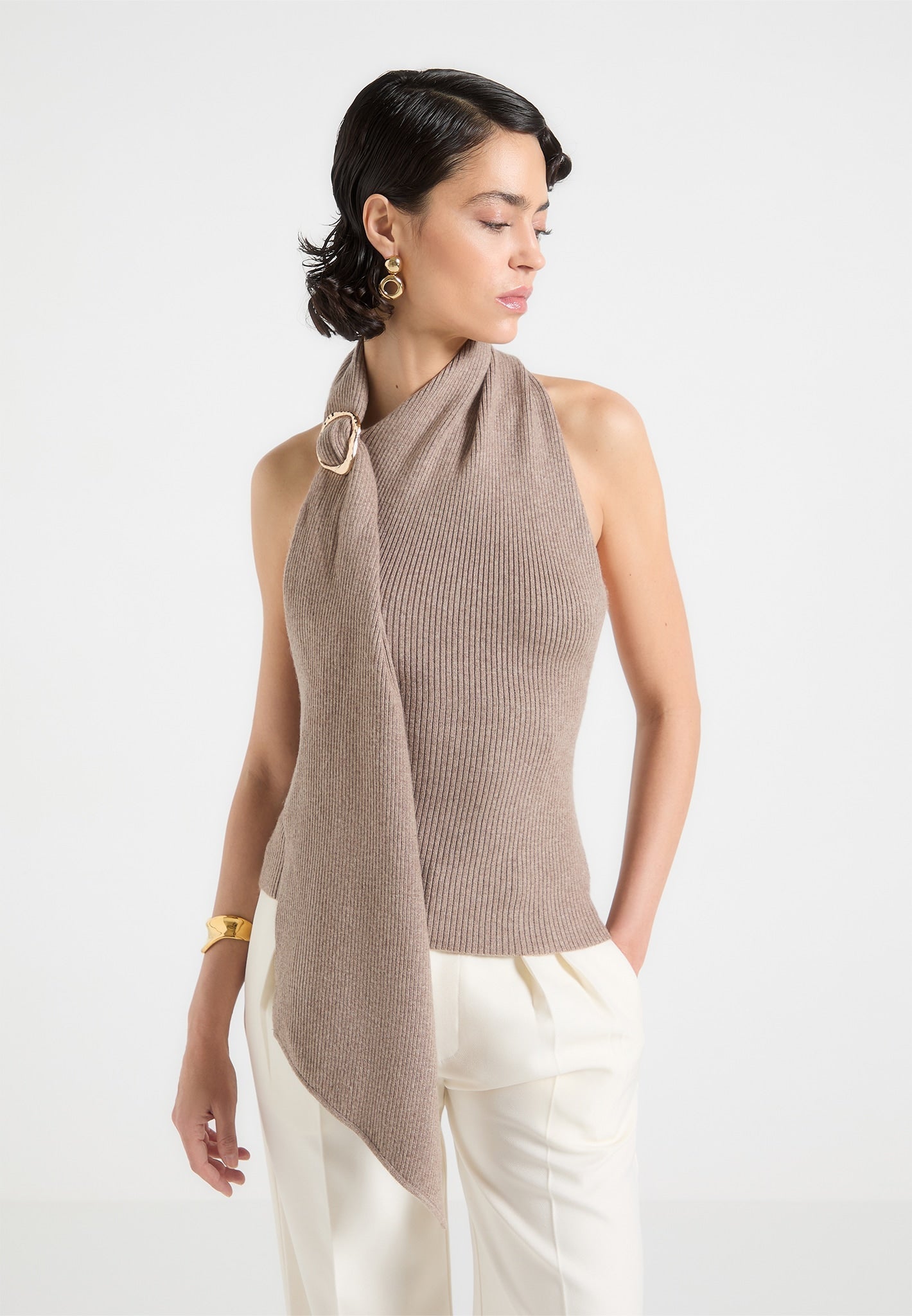 Averi-London™ | Draped Halterneck Top