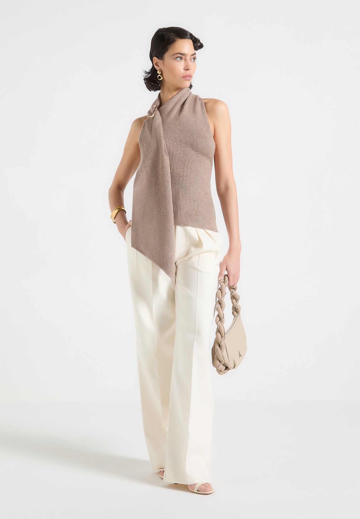 Averi-London™ | Draped Halterneck Top